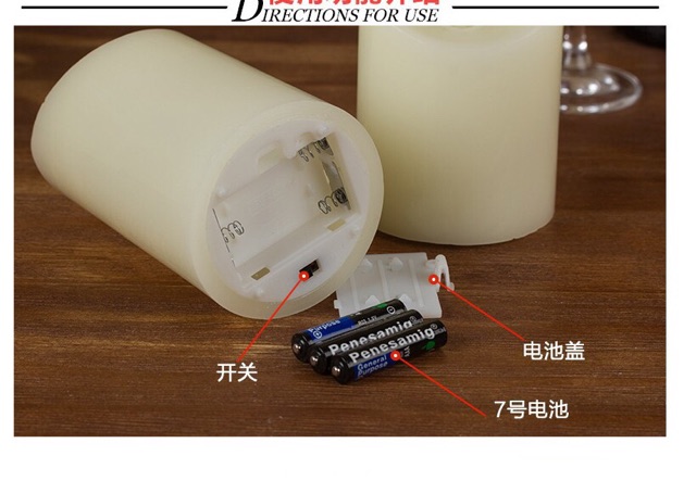 Nến điện tử cỡ đại cao 15cm,18cm,12cm (gồm 3 cây)