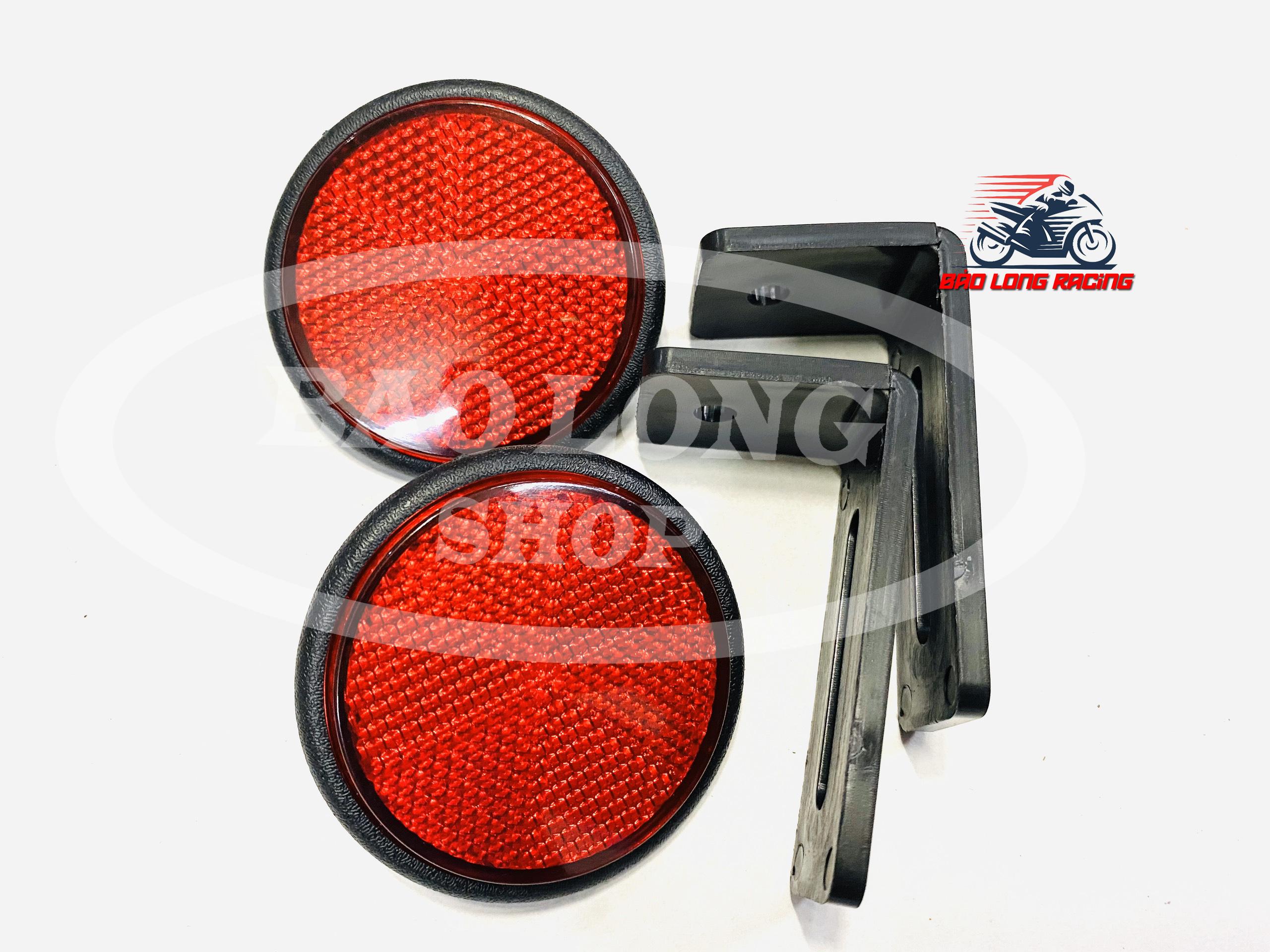 Mắt Mèo phản quang gắn xe máy SIÊU RẺ gắn Sau biển số xe (màu Đỏ)