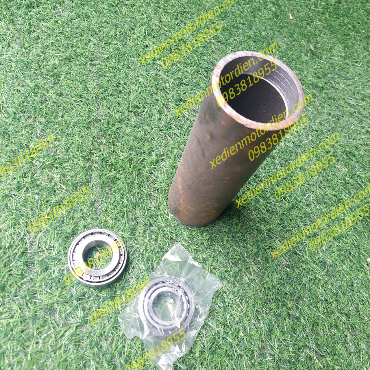 Ống cổ vòng bi cho xe 3 bánh, móc lỗ 52mm hàng siêu dày kèm vòng bi