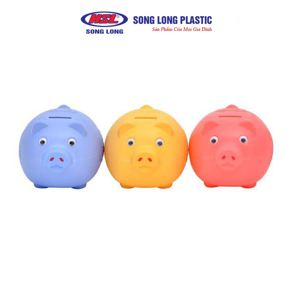 Lợn nhựa tiết kiệm tiền cho bé size trung - Shop giao màu ngẫu nhiên