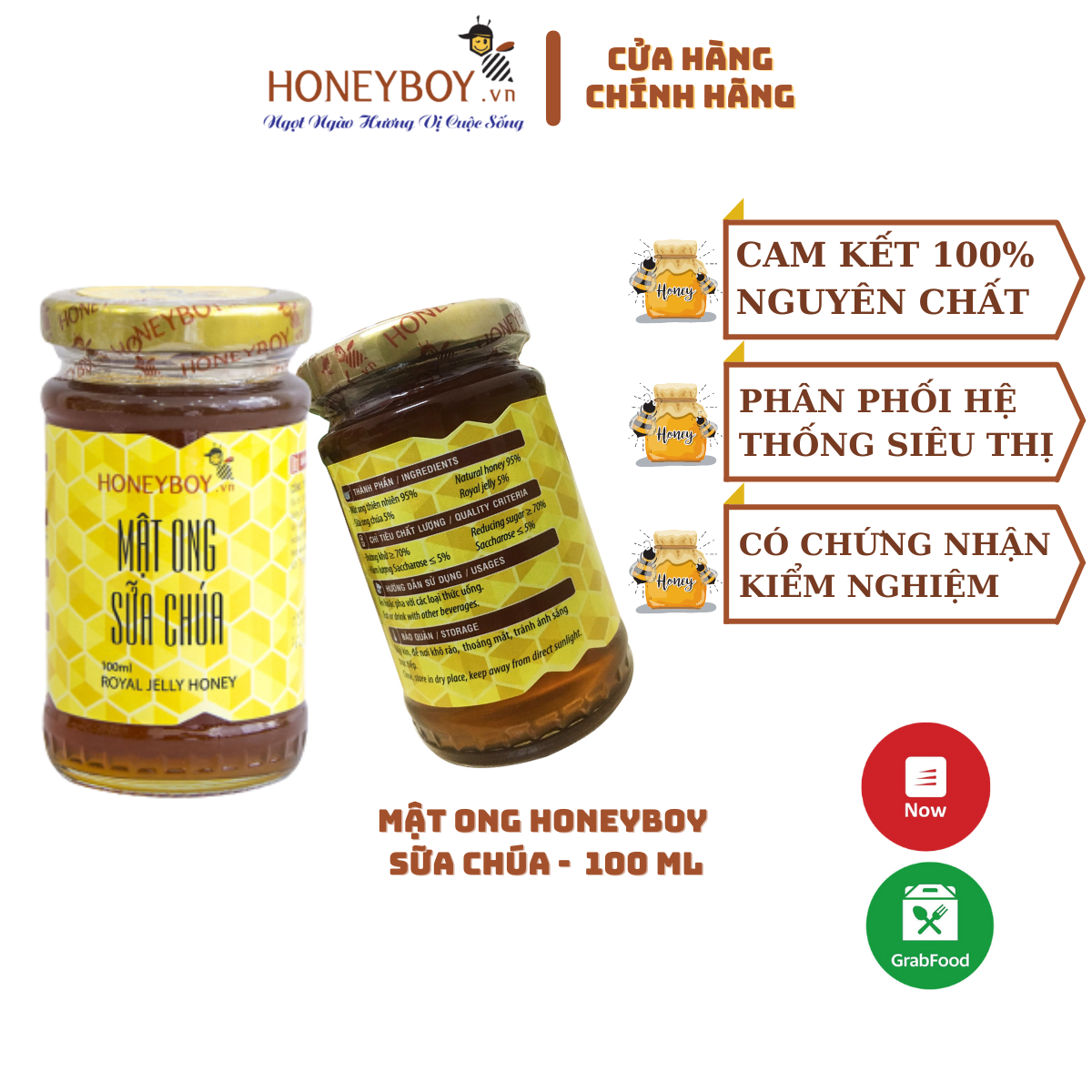 Mật ong sữa chúa Honeyboy 100ml