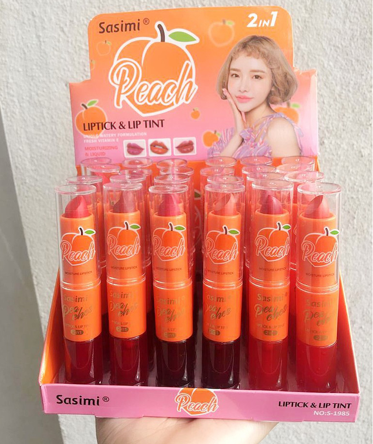 SON SASIMI PEACH 02 ĐẦU LIPSTICK VÀ LIP TIPTINT