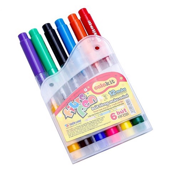 Bút lông 2 đầu tl fp-c01 6 màu