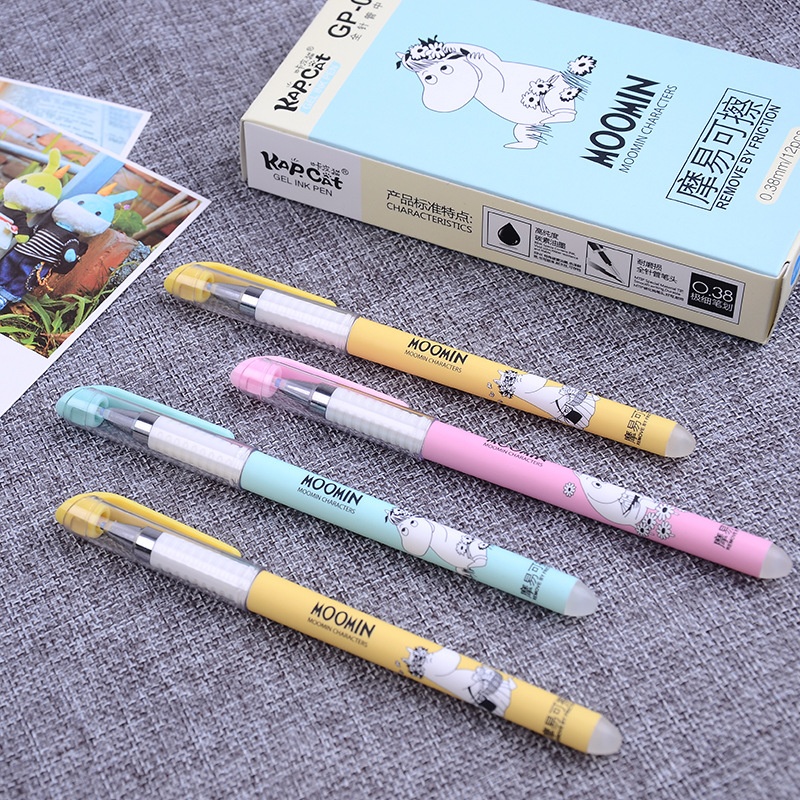 Bút Bi Viết Xóa Được MooMin Có Cục Tẩy