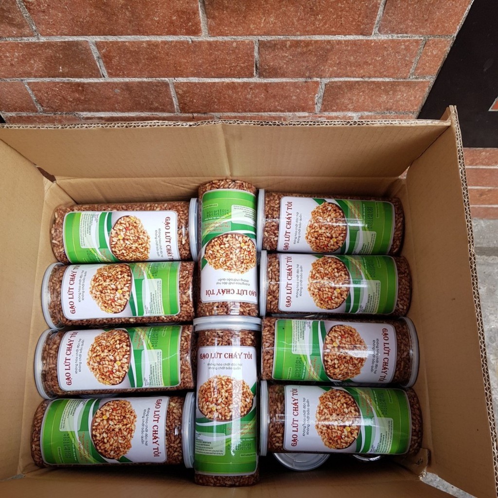 GẠO LỨT cháy tỏi  - combo 3 hũ 300g