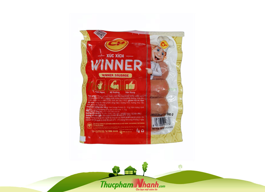 Xúc xích winner cp - loại 500g