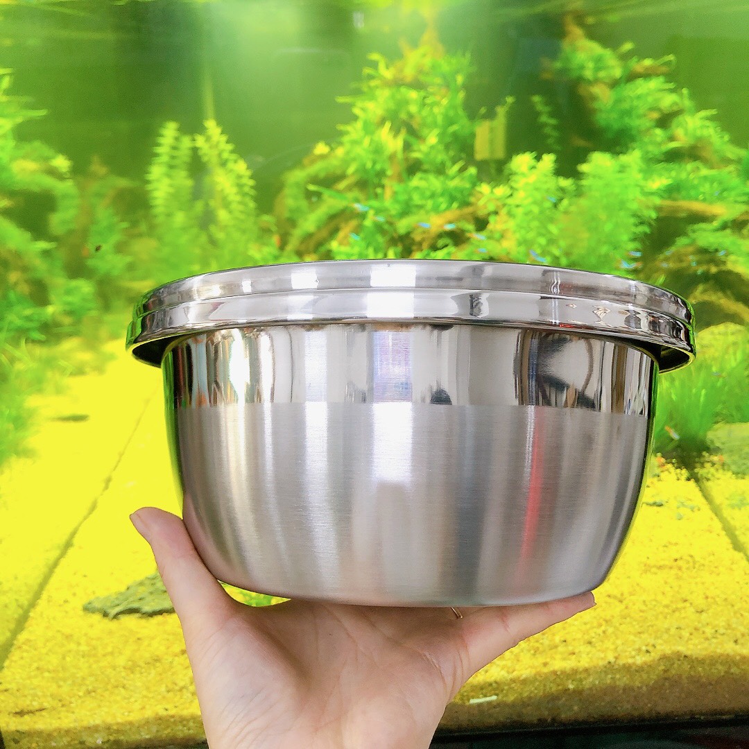 Thau - Rổ inox 304,sâu lòng - thau trộn inox siêu dày dặn Cao Cấp 22cm đến 32cm