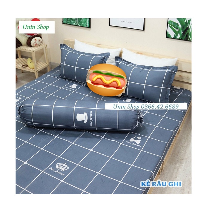 Combo 4 bộ ga gối (ga kèm 2 vỏ gối nằm) được chọn mẫu