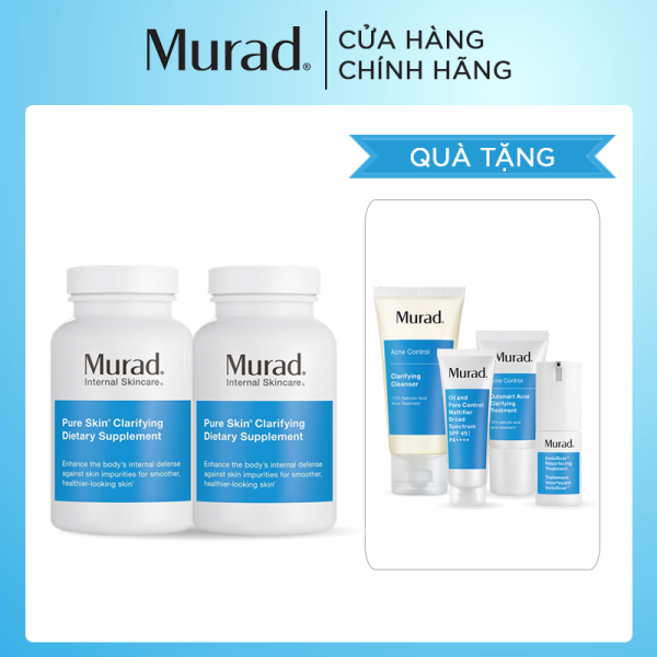 2 Viên uống giảm mụn Murad Pure Skin Clarifying 120 viên TẶNG 30 Days Acne Kit