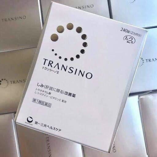 Transino 240 viên giảm nám, tàn nhang, trắng sáng, đẹp da Nhật bản (Hộp Trắng)