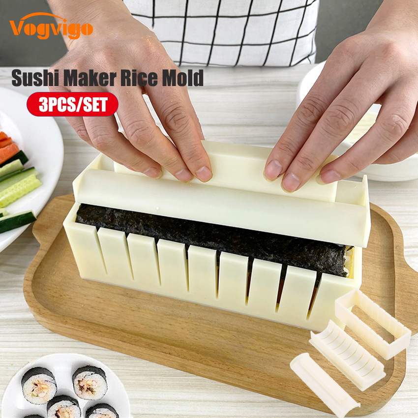 Vogvigo Dụng cụ làm sushi cơm cuộn đa năng kiểu Nhật Bản - INTL