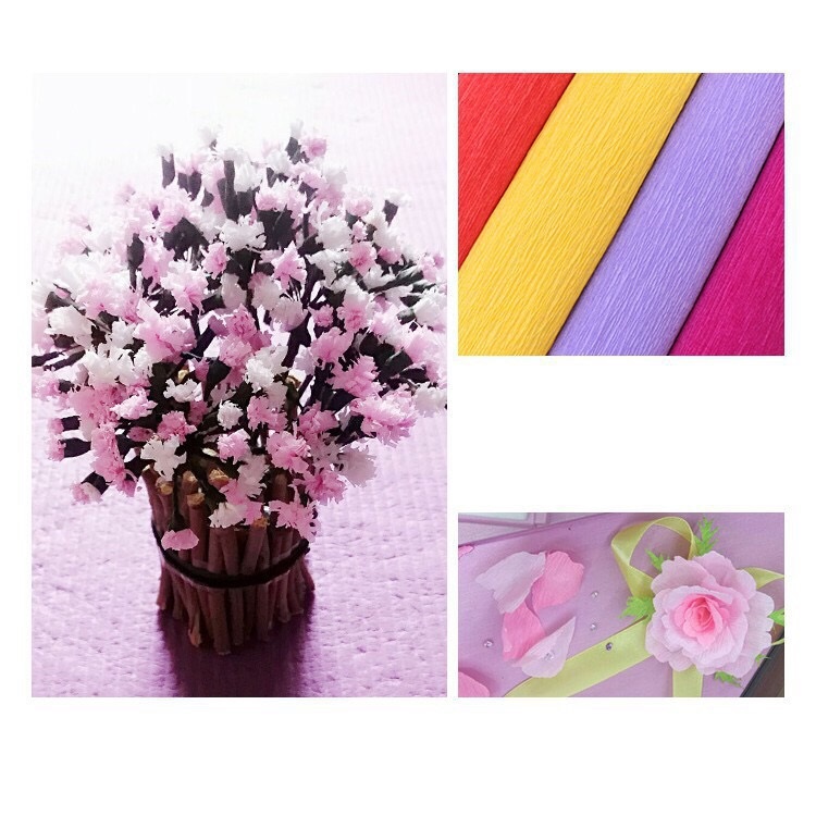 Crepe Paper, Flower Folding Paper 50X250Cm (1 Roll)