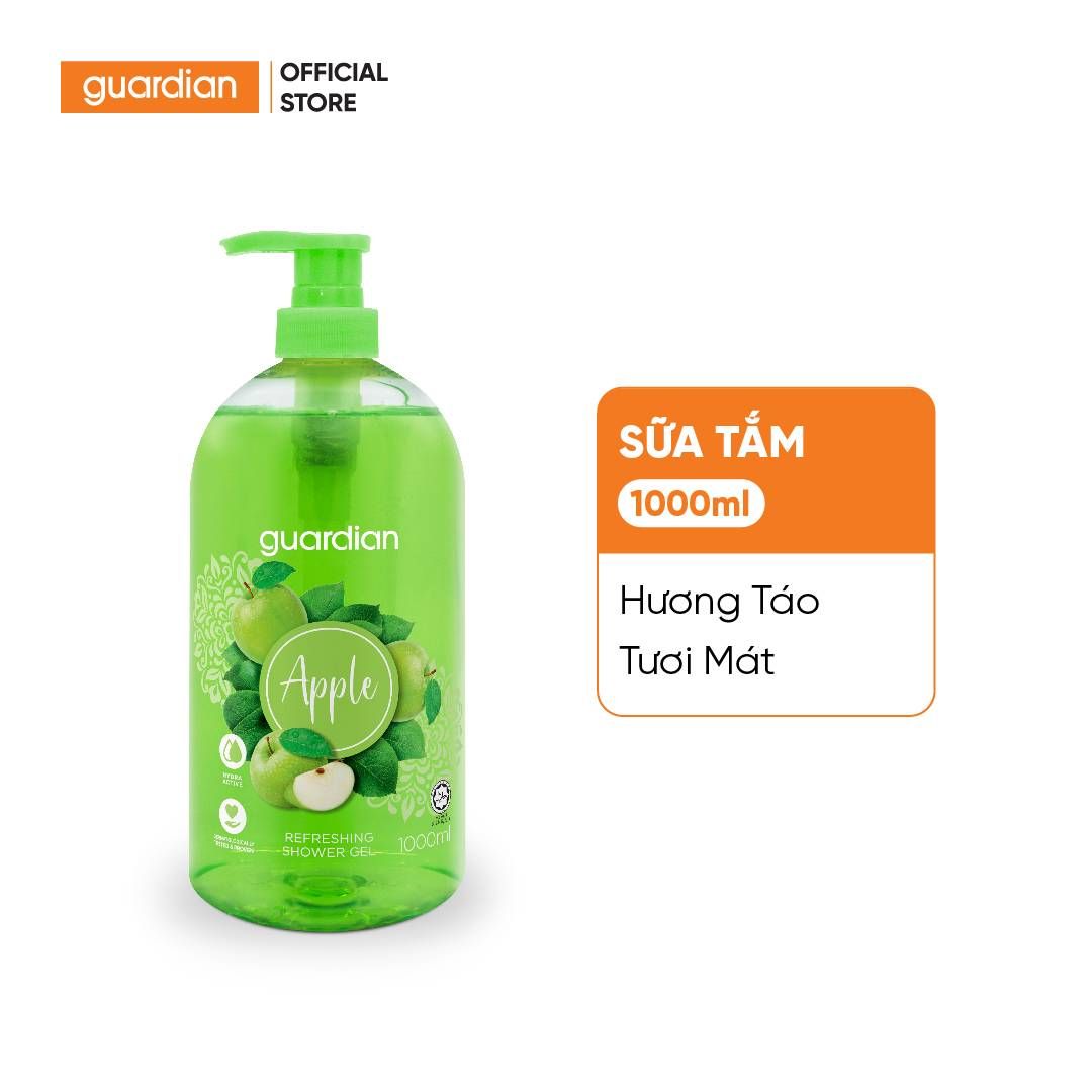Sữa Tắm Dạng Gel Hương Táo Tươi Mát Guardian Essential Refreshing Apple Body Wash 1000Ml