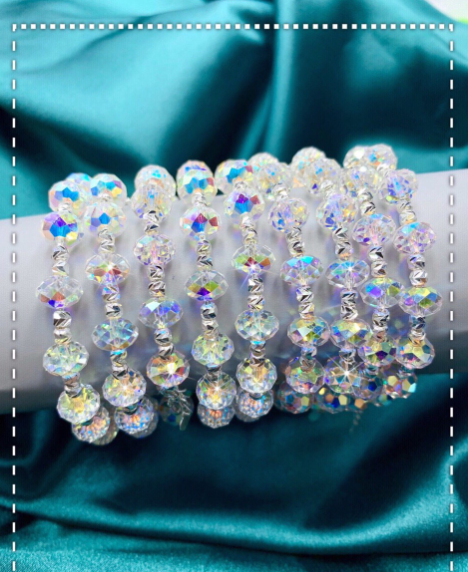 [HCM]Lắc Tay Bạc Kèm Xen Đá Phale Thời Trang Óng Ánh