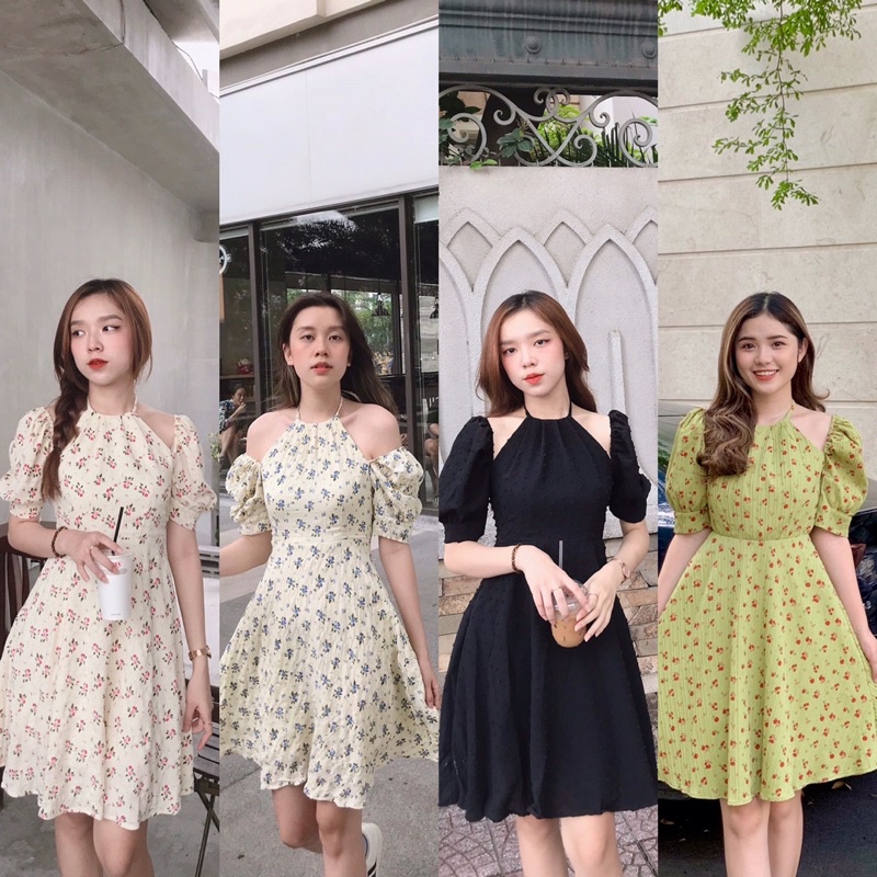 [3-5/8 Hoàn Tiền 25%]Đầm cutout cổ yếm
