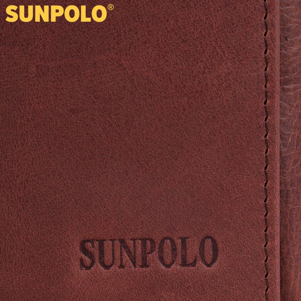 Genuine Leather Trifold Mens Wallet