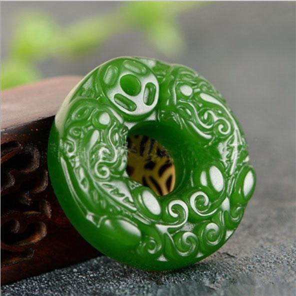 Ngọc bội chế tác từ ngọc cẩm thạch Xanh thiên nhiên cao cấp KD79