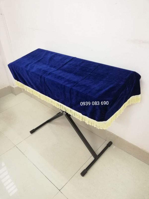 KHĂN PHỦ ĐÀN ORGAN E363, NHUNG XANH DƯƠNG, CHẤT LƯỢNG BỀN ĐẸP