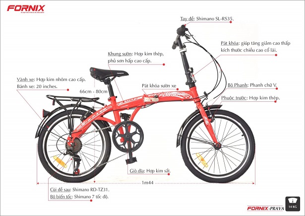 Xe Đạp Gấp Thể Thao Fornix Prava