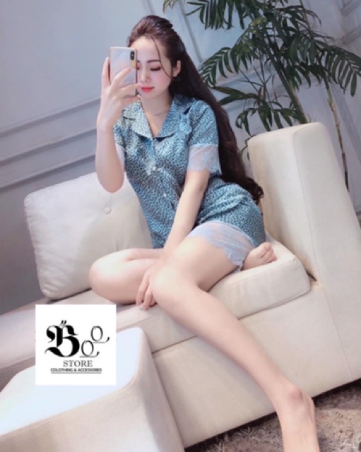 Bộ Pizama Lụa Satin Đùi Hot