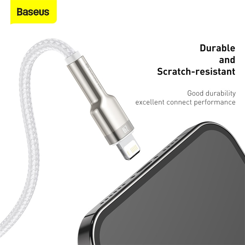 Baseus 2.4A Fast Charging USB Cable for iPhone 11 12 Pro Max Xs Xr X  Mrtal Data Cable for iPhone Cable 7 SE 8 Plus Charger for iPad air