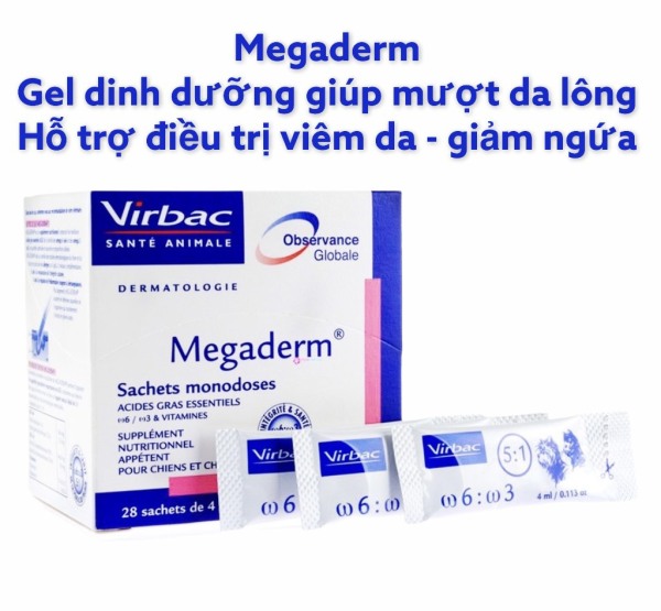 [HCM]Gel Megaderm Virbac giúp mượt da lông và giảm ngứa viêm da