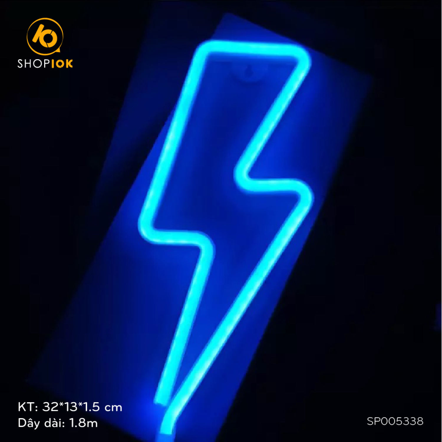 Đèn led trang trí Neon light hình tia Sấm chớp - SP005338