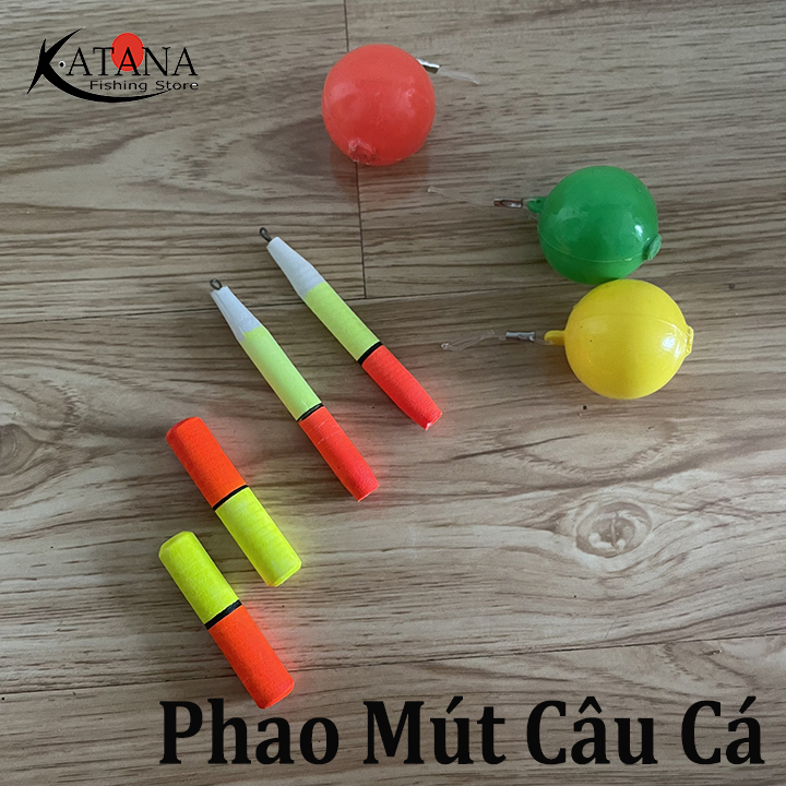 Combo 2 phao mút câu cá, phao có báo cá