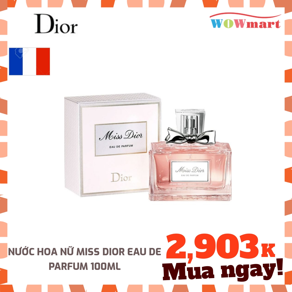 Nước hoa nữ Miss Dior Eau De Parfum 100ml - [PHÁP]