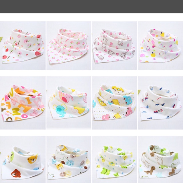 [Lấy mã giảm thêm 30%]Yếm Tam Giác Có Cúc Bấm Cotton  Cho Bé