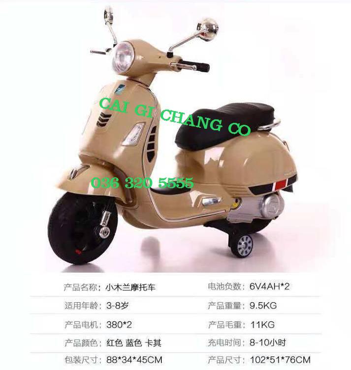 XE MÁY ĐIỆN TRẺ EM VESPA BÌNH 12V CỰC KHỎE