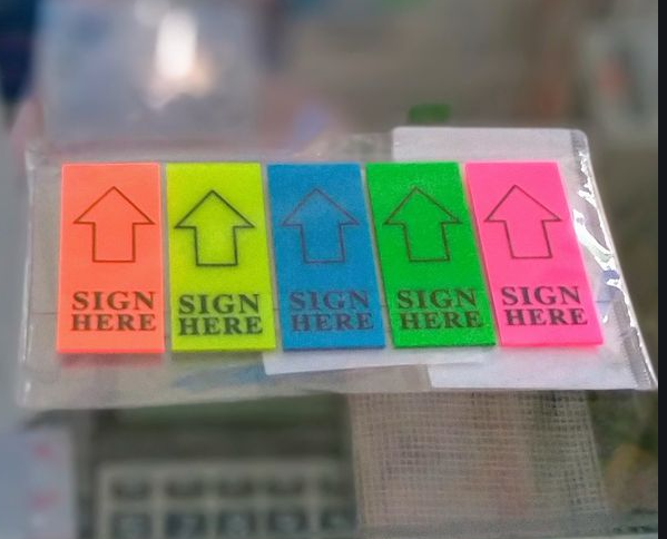 GIấy note 5 màu Pronoti Sign Here 45668