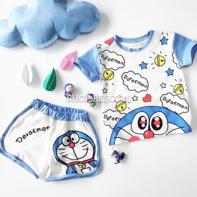 HOT | BỘ DORAEMON CUTE CHO BÉ 8-18KG SHOP BEECOW