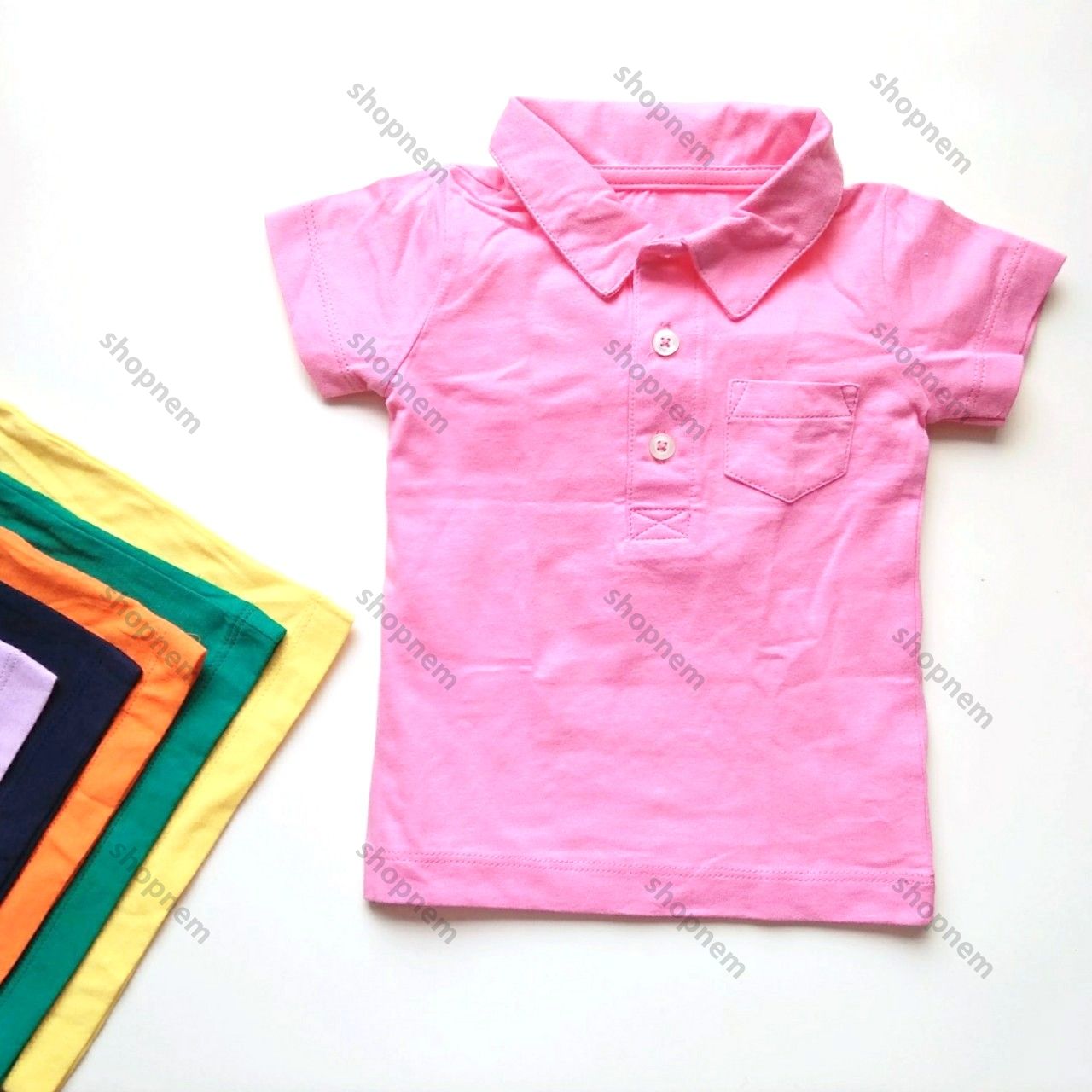 CHỌN MẪU Áo thun bé trai bé gái cổ đức mềm mát, bộ quần áo trẻ em kiểu polo xuất dư mùa hè cho bé