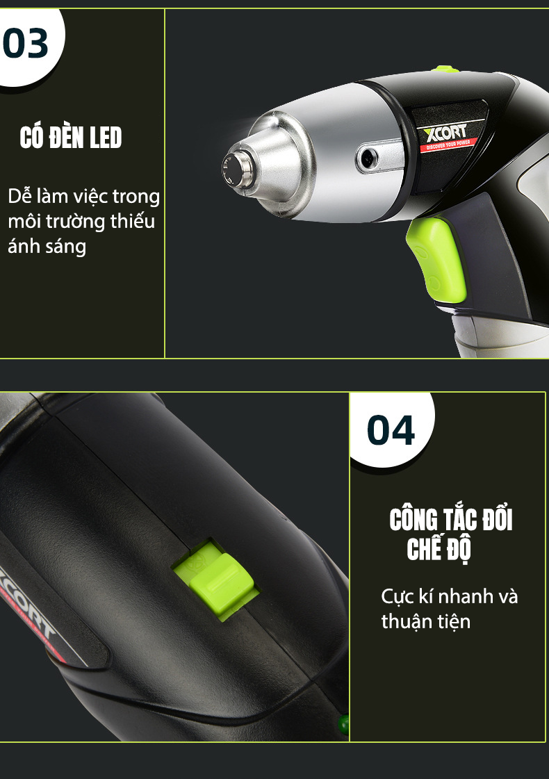 Máy Bắn Vít Máy Vặn Vít XCORT 4.8V XD01-4.8
