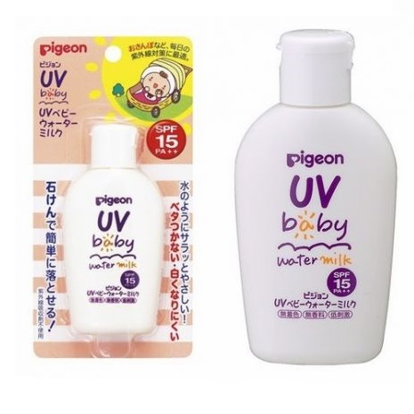 Kem chống nắng cho bé Pigeon UV Baby Water Milk SPF 15 PA+++ 60g - Nhật Bản