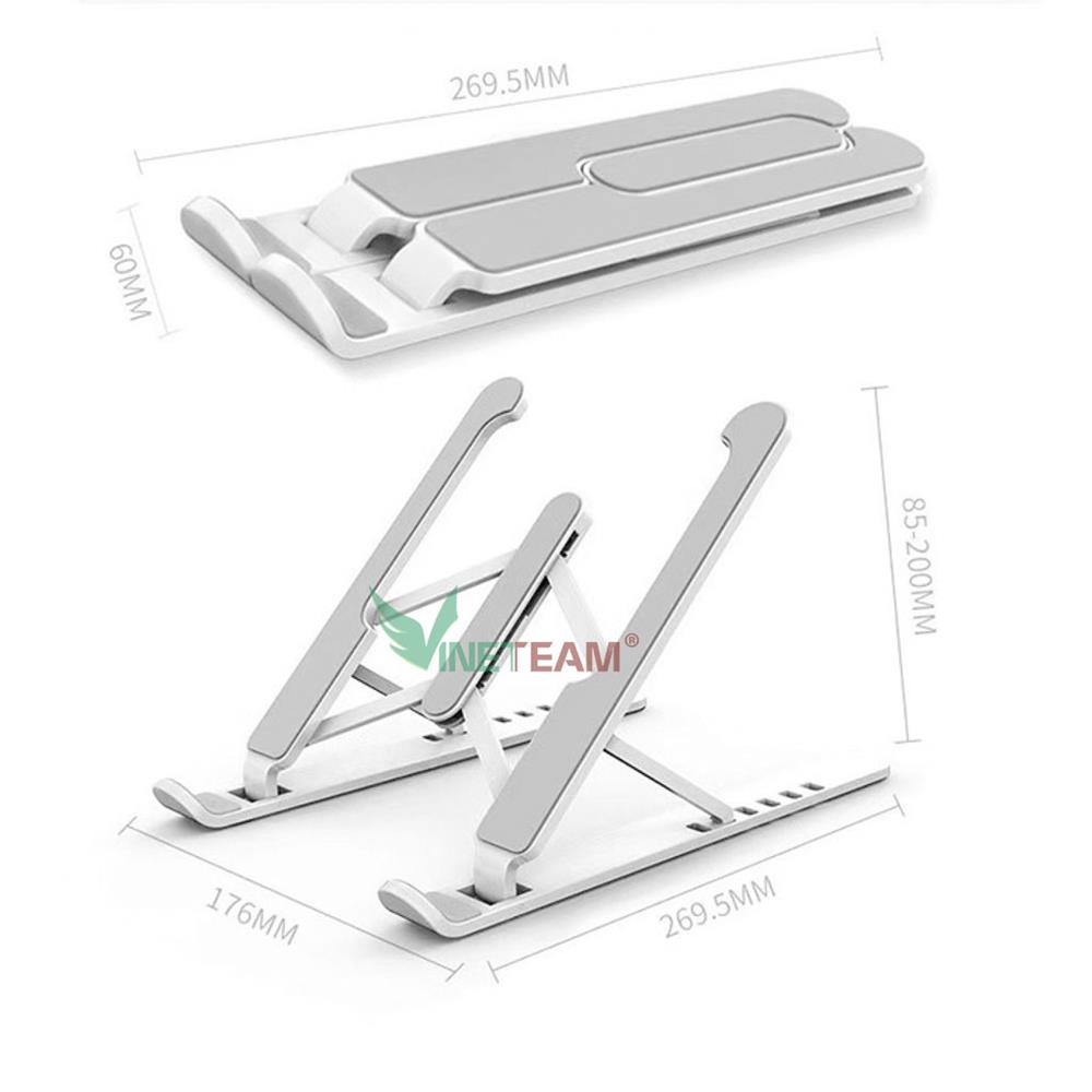 Giá đỡ laptop - macbook - máy tính bảng gấp gọn bằng chất liệu nhựa cao cấp ABS cứng cáp chắc chắn