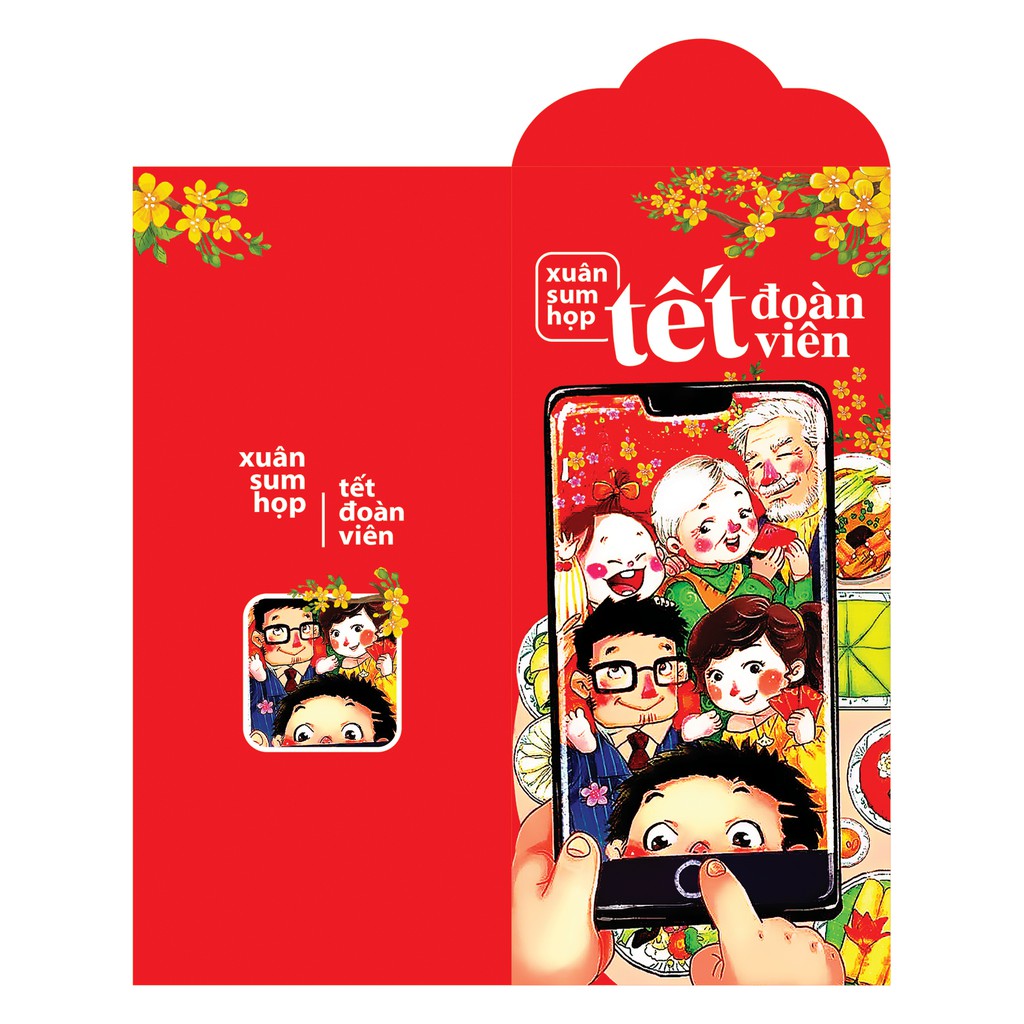 Bộ 100 Lì Xì Tết Đoàn Viên ( Chia Đều Các Mẫu )