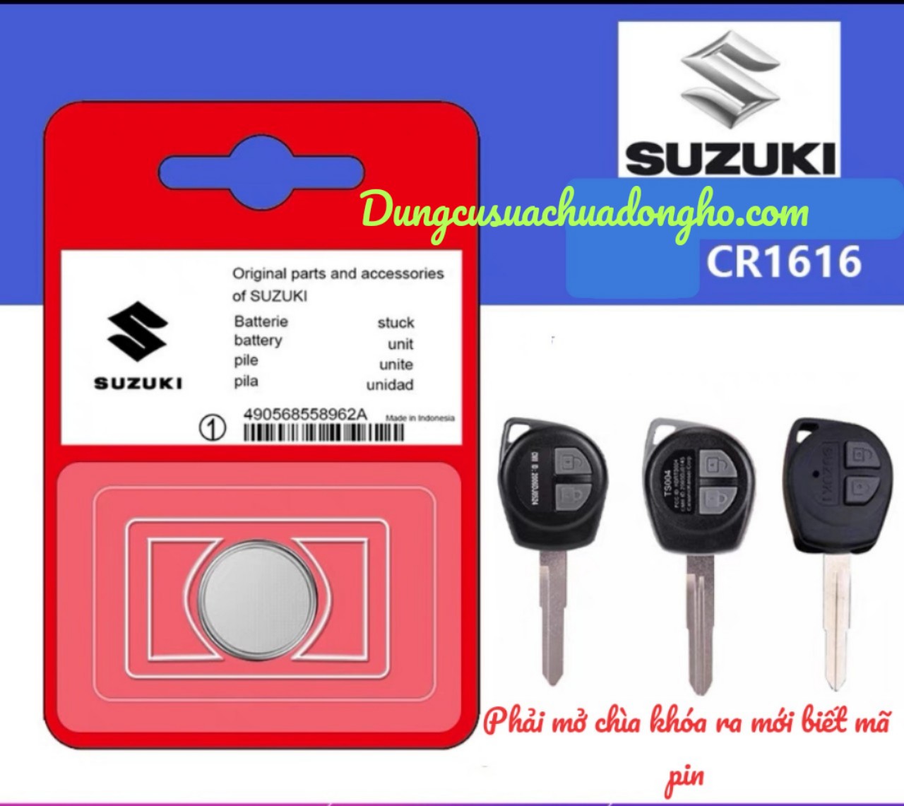 Pin Chìa Khóa Xe ô tô Suzuki