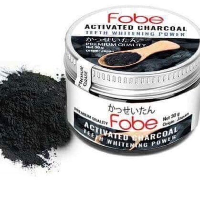 Fobe Smile - Bột than hoạt tính giúp trắng răng nhanh (Hũ 30g)