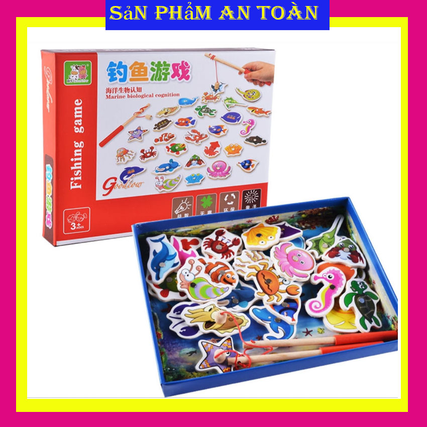 Đồ chơi câu cá bằng gỗ cho bé