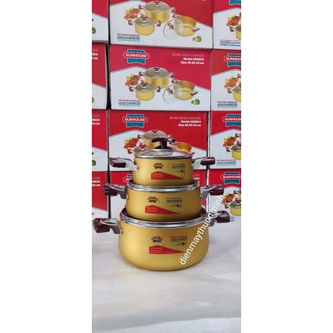 Bộ nồi anod SUNHOUSE SH6634