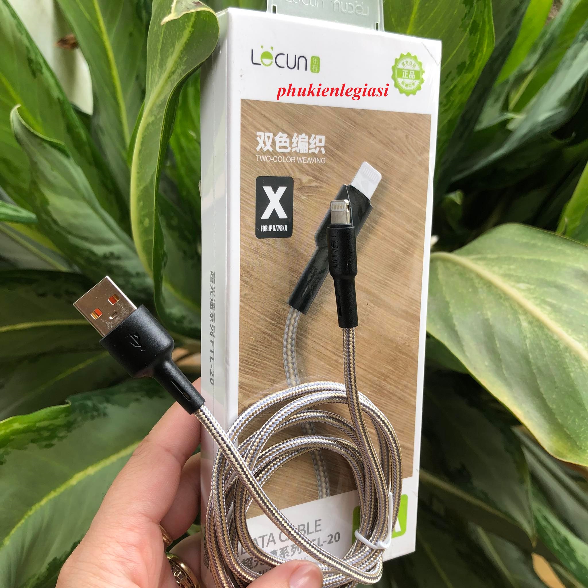 XÃ HÀNG THANH LÝ (Loại tốt)Cáp sạc dây dù C Lecun GS10 (FTL20) BỌC DÙ Micro usb Type C Lightning Iphone