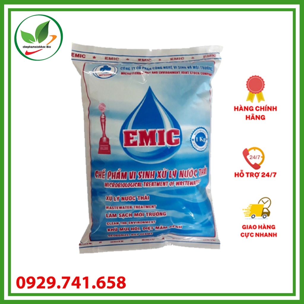 Chế phẩm vi sinh EMIC. Xử lý nước thải, khử mùi hôi, diệt mầm bệnh. Gói 1kg