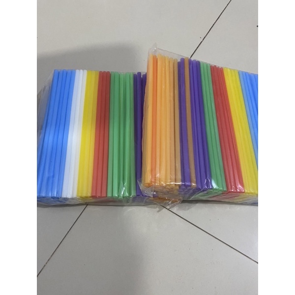 Ống hút nhựa dài 20cm ~ 200 ống hút - ống hút nước mía