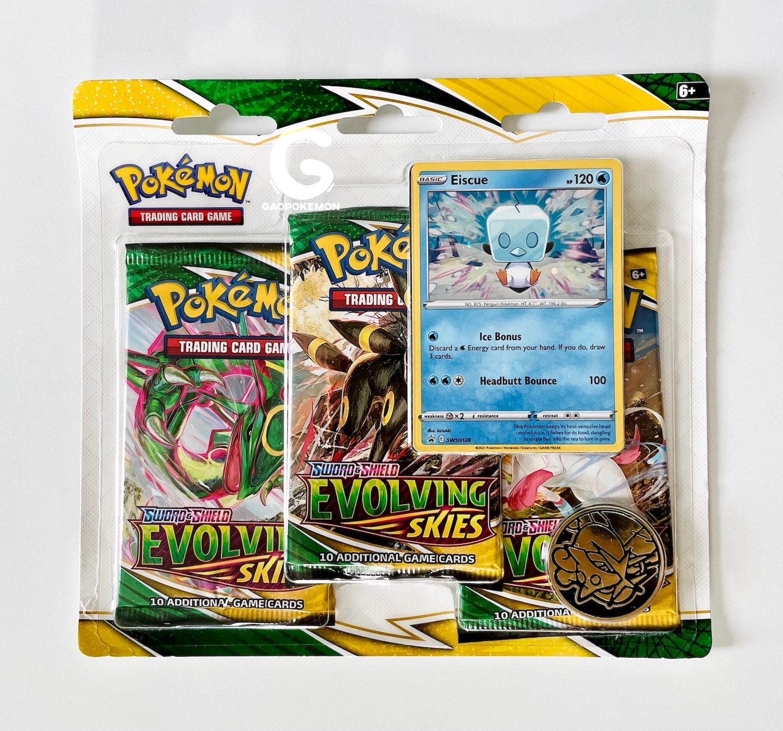 Vỉ 3 gói bài Pokemon TCG - Evolving Skies