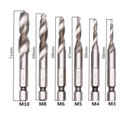 Bộ 6 Mũi Khoan Taro Ren từ M3-M10 - B