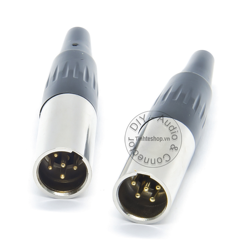 1 chiếc - Đầu hàn jack mini XLR 5pin đực OD5mm