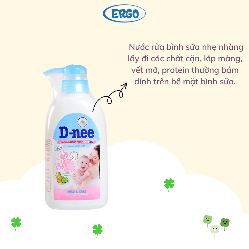Nước rửa bình chính hãng Dnee Đại Thịnh Nước rửa bình sữa Dnee (Chính hãng có tem Công ty Đại Thịnh)
