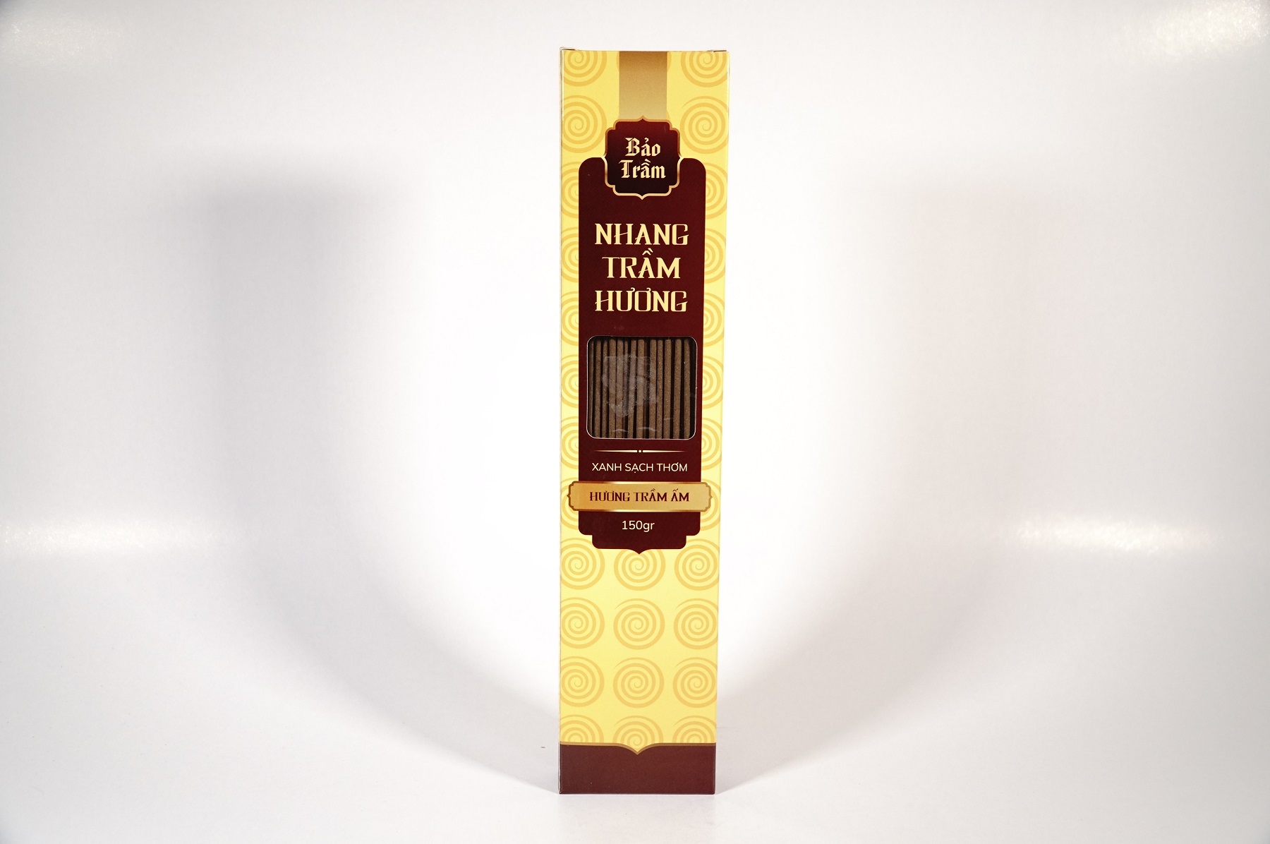 Nhang trầm hương Bảo Trầm, cây nhang trầm ấm nguyên chất thờ cúng - Hộp vàng nhiều cỡ